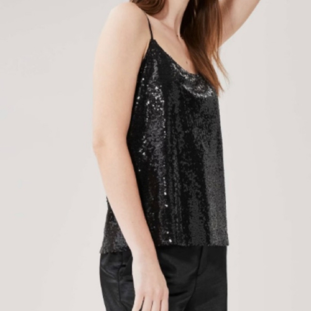 Joe Fresh Black Sequin‎ Camisole, size 1X